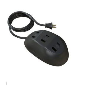 Stanley 31369 PowerHub Tabletop Polarized 3-Outlet Extension Cord, Black